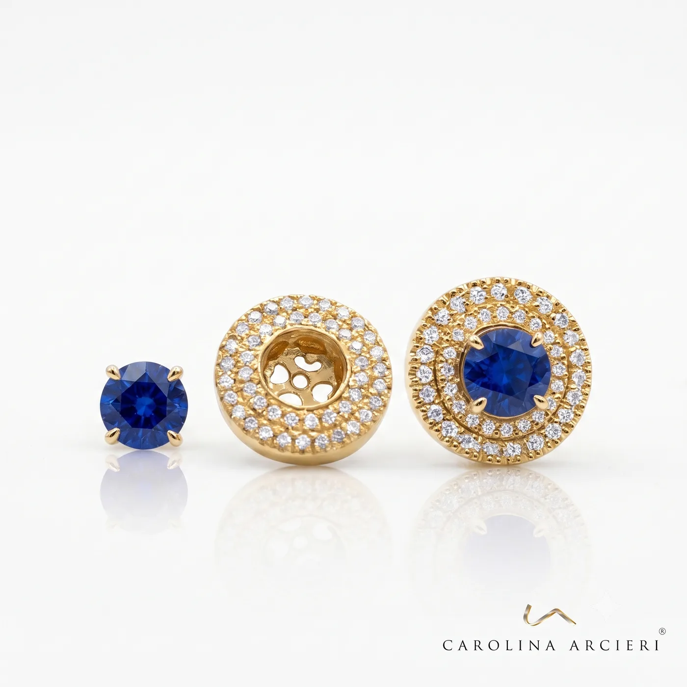 Brillo Dual, aretes halo de Carolina Arcieri